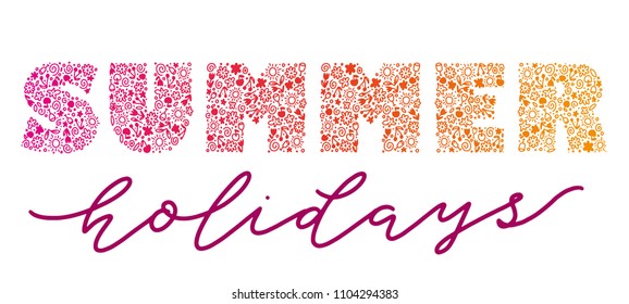 Vector calligraphy lettering for poster or print. Hand drawn letters.  typographic inscription for your design. 