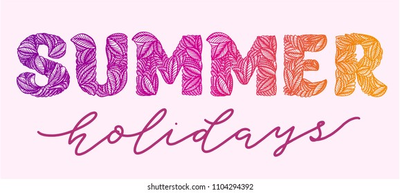 Vector calligraphy lettering for poster or print. Hand drawn letters.  typographic inscription for your design. 