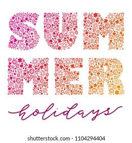 Vector calligraphy lettering for poster or print. Hand drawn letters.  typographic inscription for your design. 