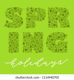 Vector calligraphy lettering for poster or print. Hand drawn letters.  typographic inscription for your design. 