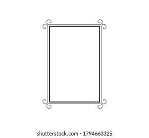 Vector calligraphy ornamental decorative frame isolated on white background