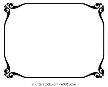 Vector calligraphy ornamental decorative frame