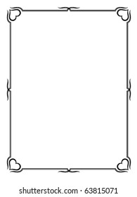 Vector calligraphy ornamental decorative frame