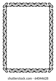 Vector calligraphy ornamental decorative frame with heart
