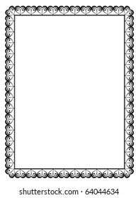 Vector calligraphy ornamental decorative frame with heart