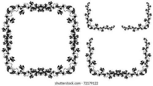 Vector calligraphy ornamental decorative frame.