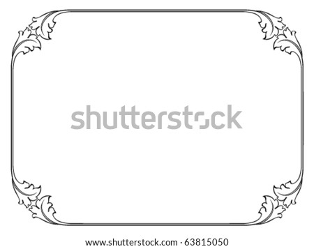 Vector calligraphy ornamental decorative frame