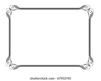 Vector calligraphy ornamental penmanship decorative frame, not trace use it by part