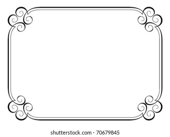 Vector calligraphy ornamental penmanship decorative frame