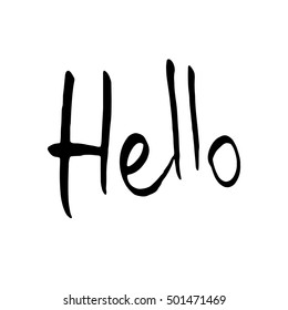 vector calligraphy phrases "hello" concept theme