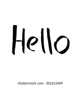 vector calligraphy phrases "hello" concept theme