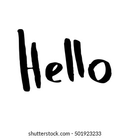vector calligraphy phrases "hello" concept theme