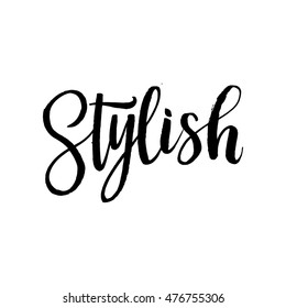 Vector calligraphy.  Stylish poster or card. Grey Letters on the White Background