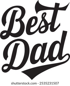 Caligrafía de Vector, diseño de tipografía para el mejor papá