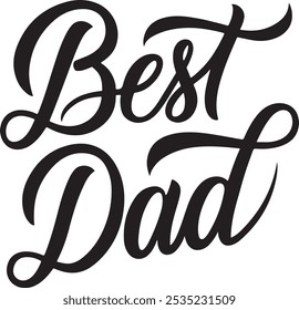 Caligrafía de Vector, diseño de tipografía para el mejor papá