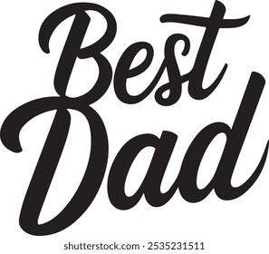 Caligrafía de Vector, diseño de tipografía para el mejor papá