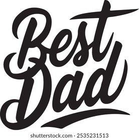 Vector Calligraphy, Typography design for best dad