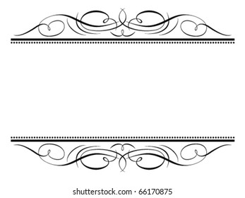 Vector Calligraphy Vignette Ornamental Penmanship Decorative Stock ...