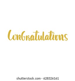 Vector calligraphy word "Congratulations".