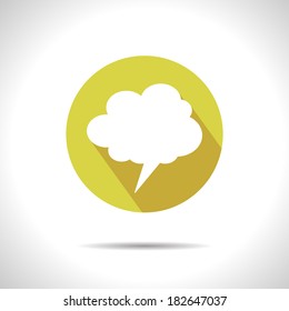 Vector callout cloud icon. Eps10