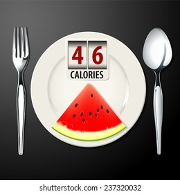 Vector Calories Watermelon Stock Vector (Royalty Free) 237320032 ...