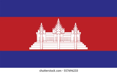 Vector Cambodia flag, Cambodia flag illustration, Cambodia flag picture, Cambodia flag image
