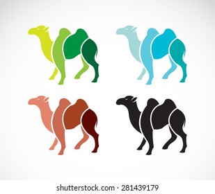 Vector of camel design on white background. Animal. Wildlife. Easy editable layered vector illustration.