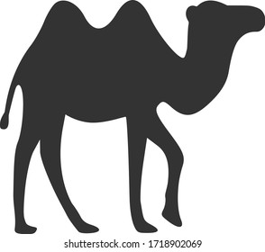 Vector camel flat icon. Vector pictogram style is a flat symbol camel icon on a white background.