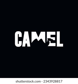 Vector camel text logo design