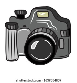 Vector camera . Design for a holiday, banners and postcards.