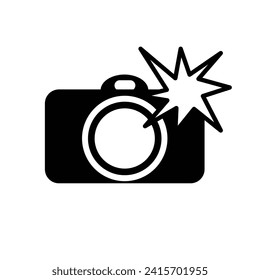 Vector camera feminine design on white background.