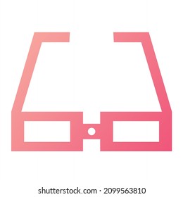 Vector Camera Glasses Glyph Gradient Icon Design
