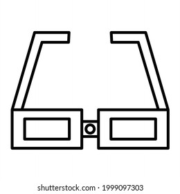 Vector Camera Glasses Outline Icon Design
