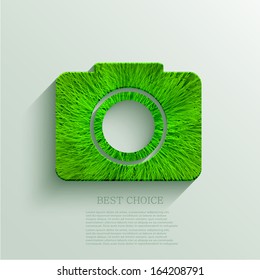 Vector camera icon background. Eps10