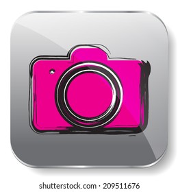 Vector camera icon / button, graphic design