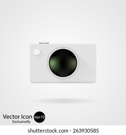 vector camera icon. Exclusively