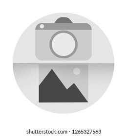 Vector camera icon in flat style.
