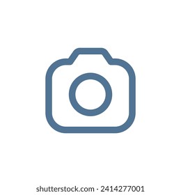 Vector camera icon isolated on white.