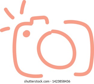 vector camera icon, logo for photographer in lines