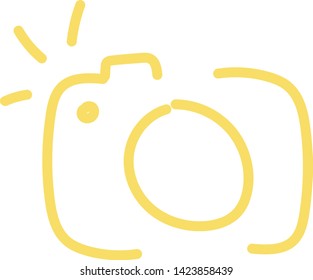 vector camera icon, logo for photographer in lines