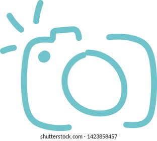 vector camera icon, logo for photographer in lines
