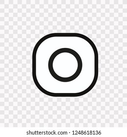 Vector camera icon on transparent background.