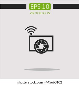vector camera icon. Photographer symbol