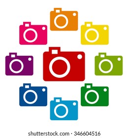 vector camera icon set