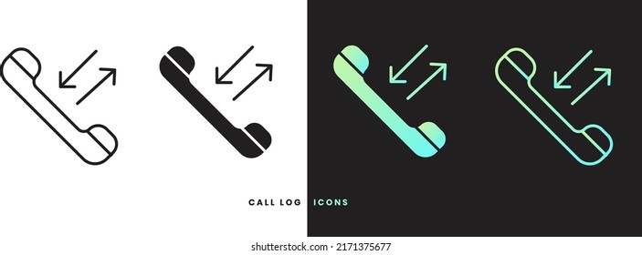 Vector camera icon in solid gradient line style. Isolated on white and black background