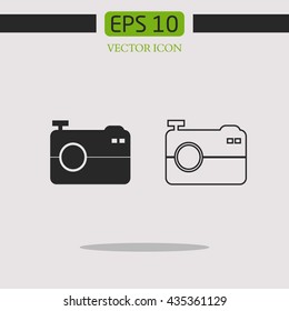 vector camera icon.Photographer symbol. hobby