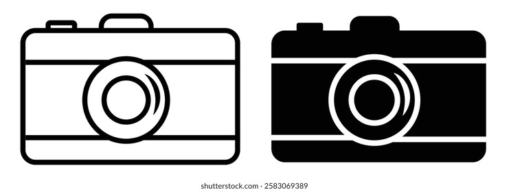 Vector of Camera icons. photo camera sign and symbol. photography icon set. Camera icon set. vector illustration eps 888.