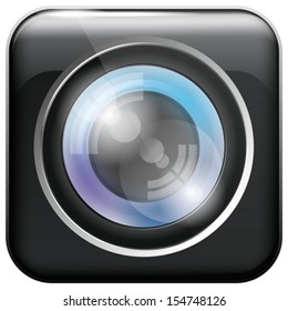 Vector Camera Lens App Icon Blends Stock Vector Royalty Free