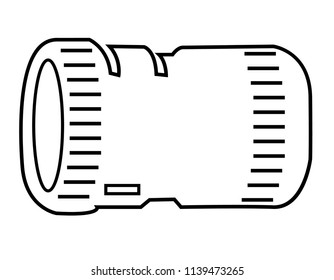 Vector camera lens with black background, and can be adjusted as needed