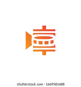 vector camera logo design. perfect for the video production industry